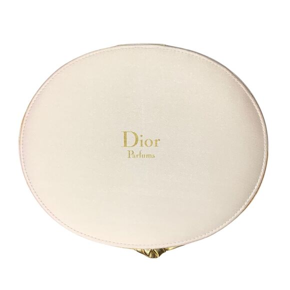 Dior Limited Edition Light Pink Cosmetic Makeup Case /Gift Box with Gold Bow - Picture 2 of 9